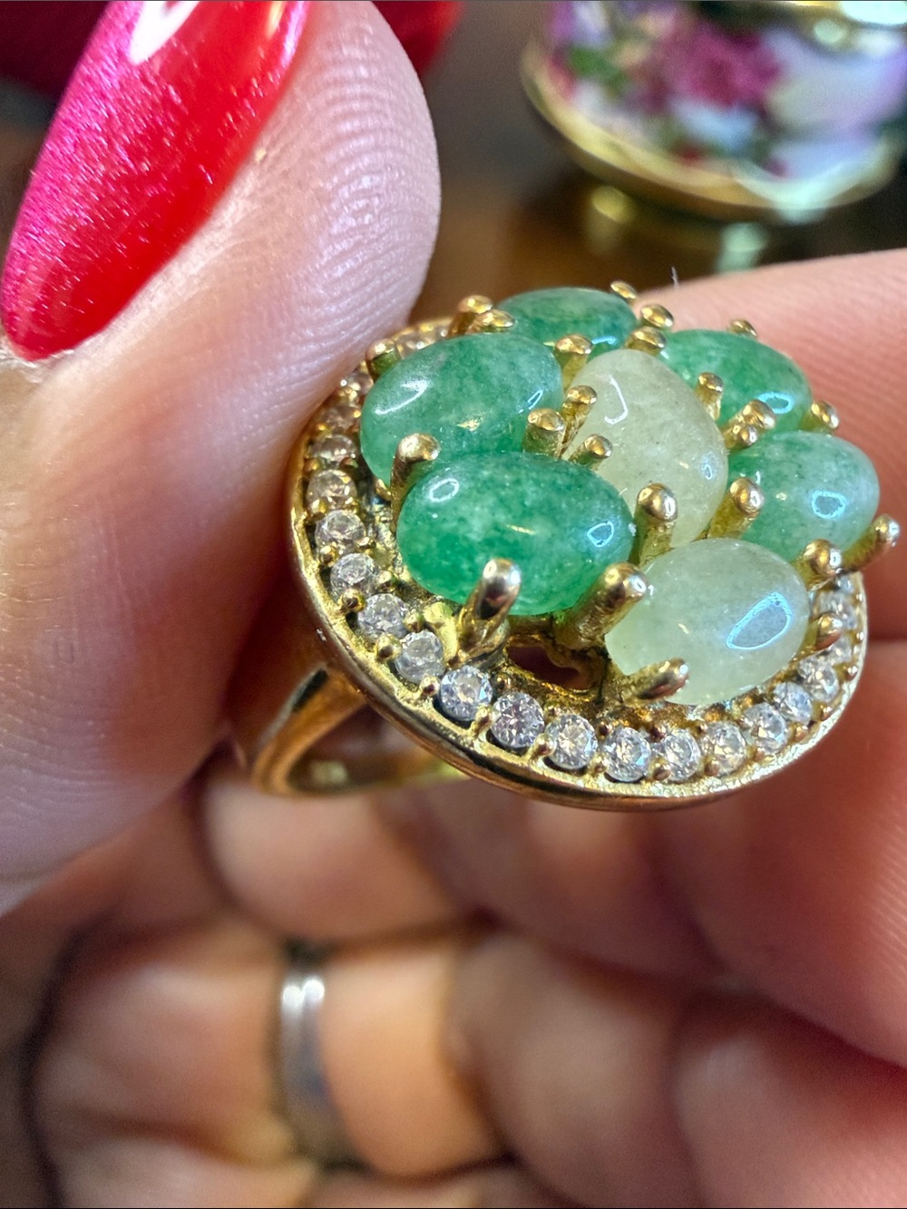 Gold Vermeil 925/18k with Emeralds- Women Jewelry